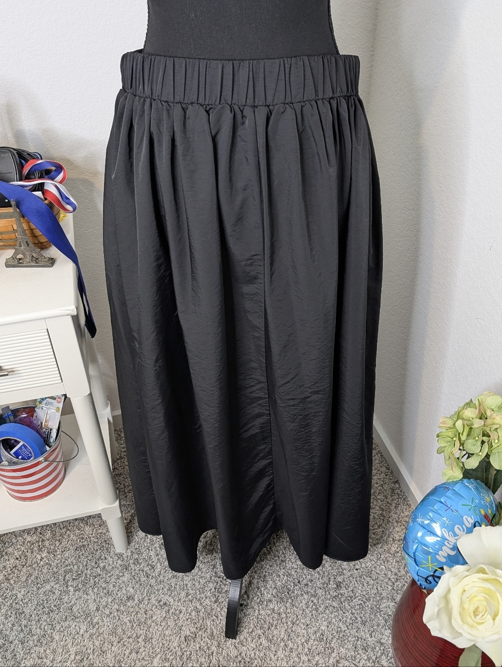 💘 Mare Mare x Anthropologie A-Line Skirt in Black NWOT - Picture 6 of 9